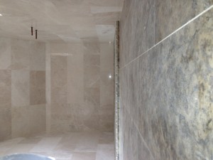 Silver honed travertine